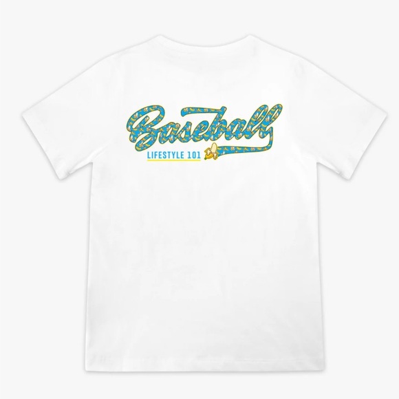 White Tee with Green Graphic - Picture 5 of 10